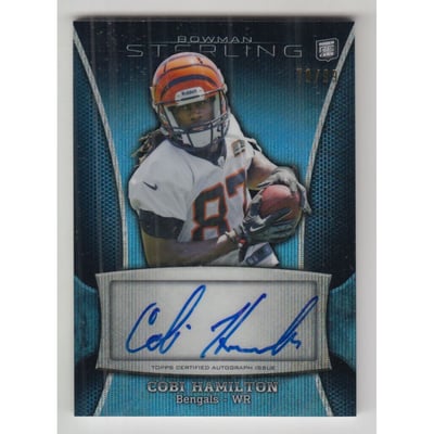 2013 Bowman Sterling Autographs Blue Wave Refractors #BSACH Cobi Hamilton