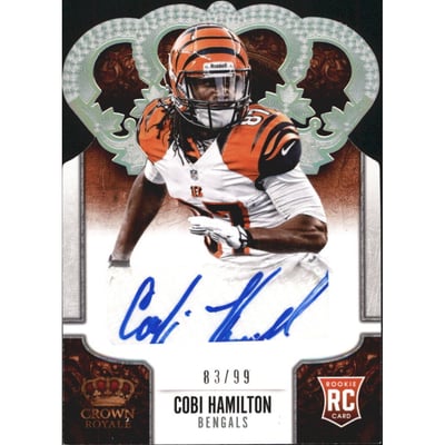 2013 Crown Royale Rookie Signatures Silver Holofoil #121 Cobi Hamilton