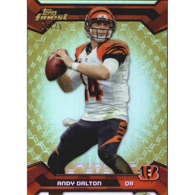 2013 Finest Gold Refractors #48 Andy Dalton