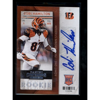 2013 Panini Contenders #120A Cobi Hamilton AU RC/(running right)