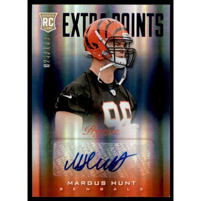 2013 Prestige Extra Points Purple Autographs #261 Margus Hunt