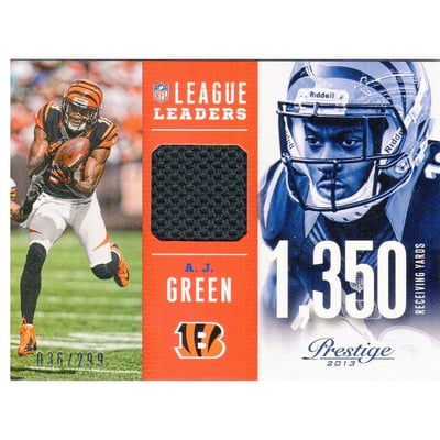 2013 Prestige League Leaders Materials #14 A.J. Green/299