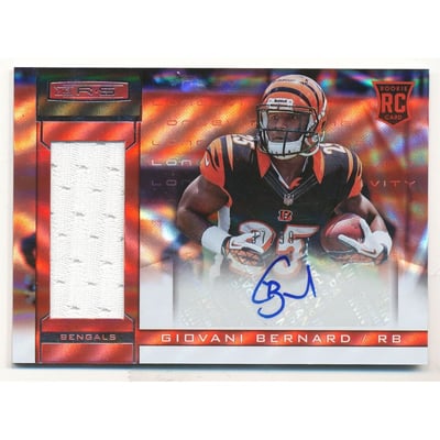 2013 Rookies and Stars Rookie Jersey Autographs Longevity #211 Giovani Bernard