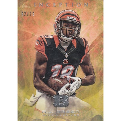 2013 Topps Inception Yellow #74 A.J. Green