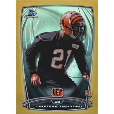 2014 Bowman Chrome Gold Refractors #189 Darqueze Dennard