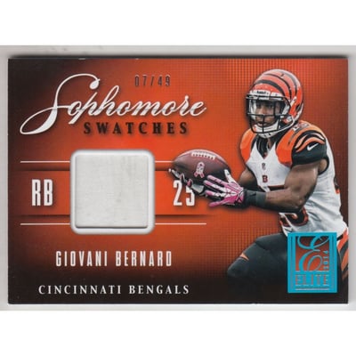 2014 Elite Sophomore Swatches Prime #4 Giovani Bernard/49