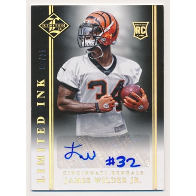 2014 Limited INK Autographs Gold #21 James Wilder Jr./25