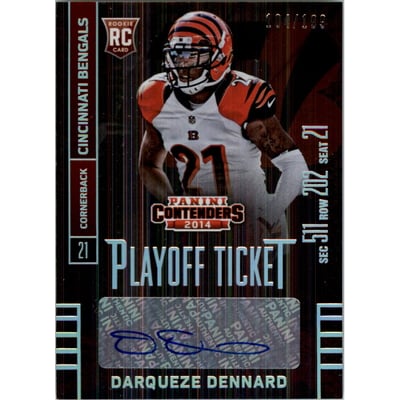 2014 Panini Contenders Playoff Ticket #119A Darqueze Dennard AU