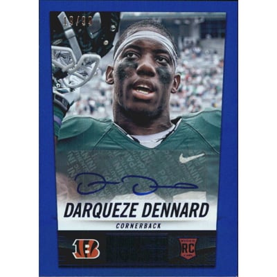 2014 Panini Hot Rookies Rookie Signatures Blue #357 Darqueze Dennard/99
