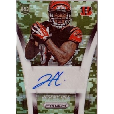 2014 Panini Prizm Rookie Autographs Prizms Camo #ARJH1 Jeremy Hill/100