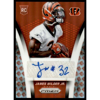 2014 Panini Prizm Rookie Autographs Prizms NFL Shield #ARJW1 James Wilder Jr./75