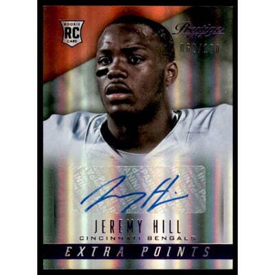 2014 Prestige Extra Points Purple Autographs #249 Jeremy Hill/100