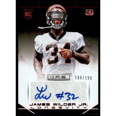 2014 Rookies and Stars Rookie Autographs Longevity Ruby #146 James Wilder Jr./199