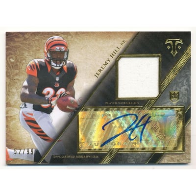 2014 Topps Triple Threads Rookie Autograph Relics #TTRAR36 Jeremy Hill