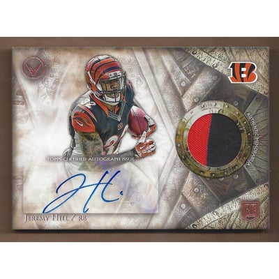 2014 Topps Valor Shield of Honor Patch Autographs #SOHJHI Jeremy Hill