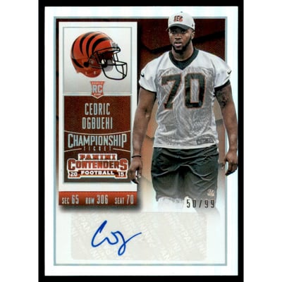 2015 Panini Contenders Championship Ticket #182 Cedric Ogbuehi AU/99