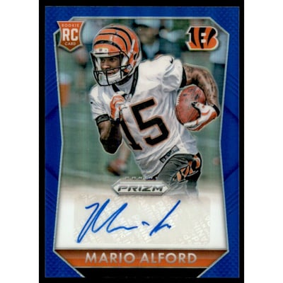 2015 Panini Prizm Rookie Autographs Prizms Blue #RSMA2 Mario Alford/199