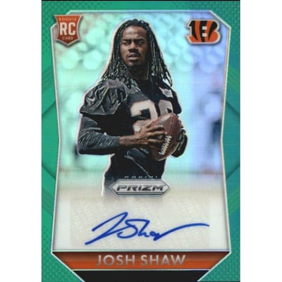 2015 Panini Prizm Rookie Autographs Prizms Green #RSJS Josh Shaw/99