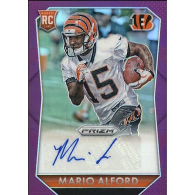 2015 Panini Prizm Rookie Autographs Prizms Violet #RSMA Mario Alford