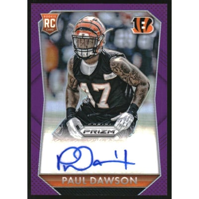 2015 Panini Prizm Rookie Autographs Prizms Violet #RSPA Paul Dawson