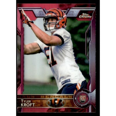 2015 Topps Chrome Mini Pink Refractors #190 Tyler Kroft