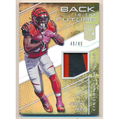 2016 Elite Back to the Future Materials Prime #BFMJH Jeremy Hill/49
