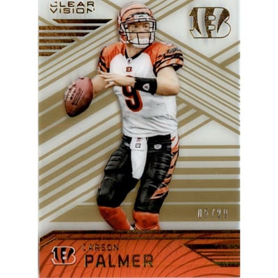 2016 Panini Clear Vision Gold #1B Carson Palmer L1