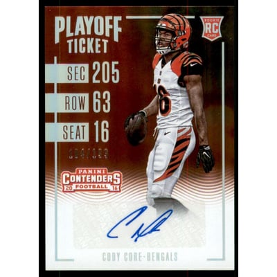 2016 Panini Contenders Playoff Ticket #163 Cody Core AU/199