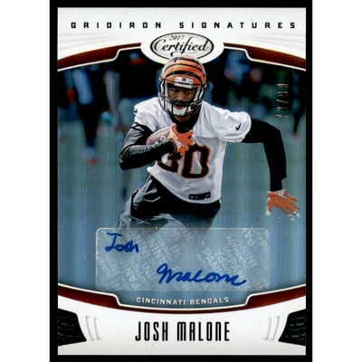 2017 Certified Gridiron Signatures #15 Josh Malone