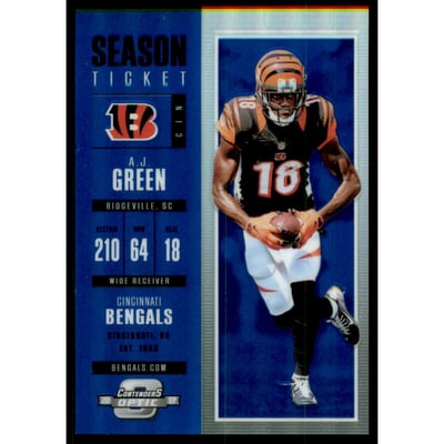 2017 Panini Contenders Optic Blue #38 A.J. Green