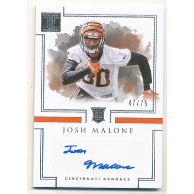2017 Panini Impeccable #175 Josh Malone AU RC