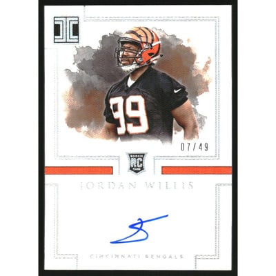 2017 Panini Impeccable Silver #165 Jordan Willis AU