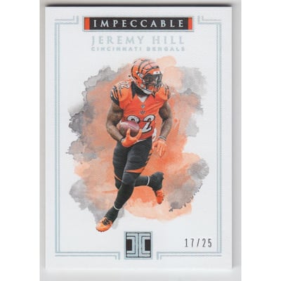 2017 Panini Impeccable Silver #28 Jeremy Hill