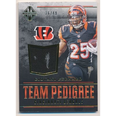 2017 Panini Majestic Team Pedigree Materials Gold #56 Giovani Bernard/49