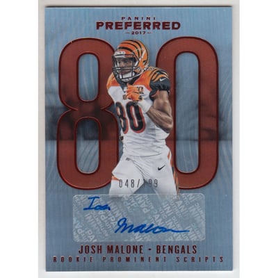 2017 Panini Preferred #291 Josh Malone PROM AU/199