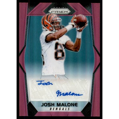 2017 Panini Prizm Rookie Autographs Prizms Pink #RAJML Josh Malone