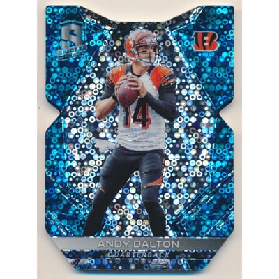 2017 Panini Spectra Neon Blue Die Cut #98 Andy Dalton