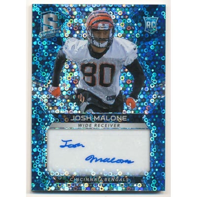 2017 Panini Spectra Neon Blue #195 Josh Malone AU