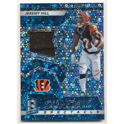 2017 Panini Spectra Sunday Spectacle Jerseys Neon Blue #24 Jeremy Hill/50
