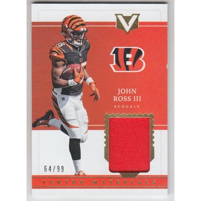 2017 Panini Vertex Vertex Materials #5 John Ross III/99