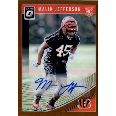 2018 Donruss Optic Rookie Autographs Bronze #123 Malik Jefferson