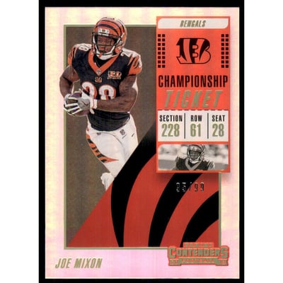 2018 Panini Contenders Championship Ticket #80 Joe Mixon