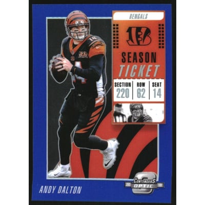 2018 Panini Contenders Optic Blue #70 Andy Dalton