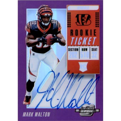 2018 Panini Contenders Optic Purple #131 Mark Walton AU/99