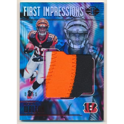2018 Panini Illusions First Impressions Memorabilia Red #26 Mark Walton