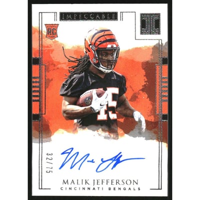 2018 Panini Impeccable #161 Malik Jefferson AU RC