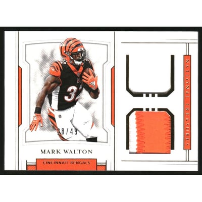 2018 Panini National Treasures Rookie Dual Materials Gold #18 Mark Walton