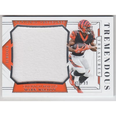 2018 Panini National Treasures Tremendous Treasures Rookies #18 Mark Walton