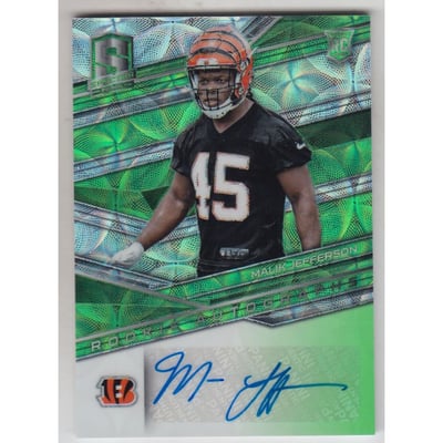 2018 Panini Spectra Neon Green #194 Malik Jefferson AU