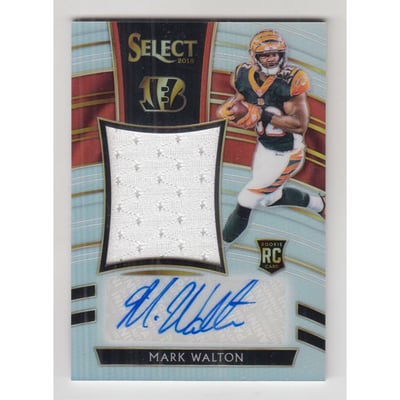 2018 Select Jumbo Rookie Signature Swatches Prizm #33 Mark Walton/99